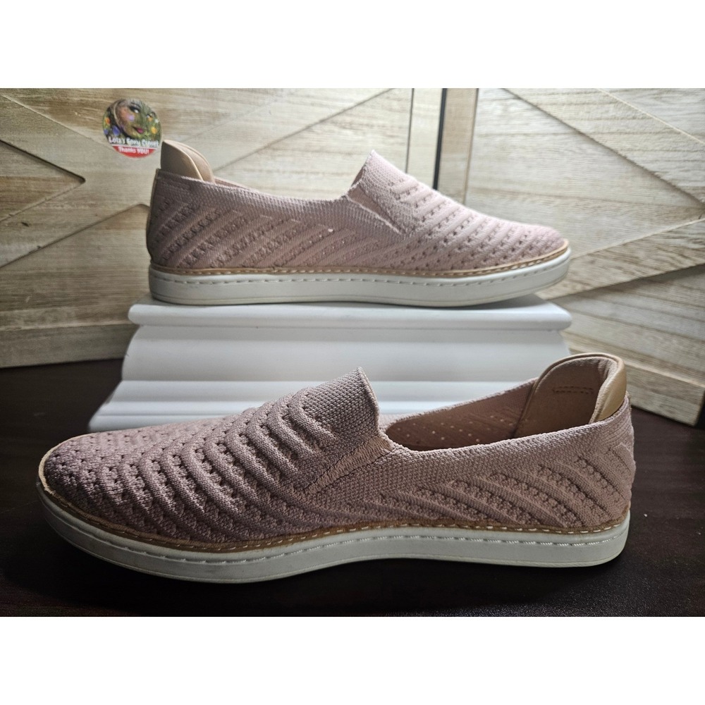 UGG Slip On Sneaker Wmn 8 Pink Sammy Perforated Knit Loafers #602